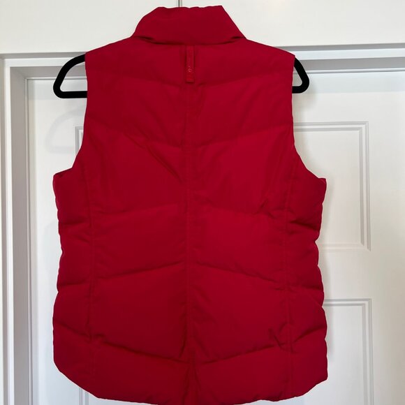 Lands' End Women Size Small 6-8 Red Insulated Quilted Puffer Down Vest - Picture 6 of 9